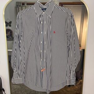 Striped Black and White Men's Shirt